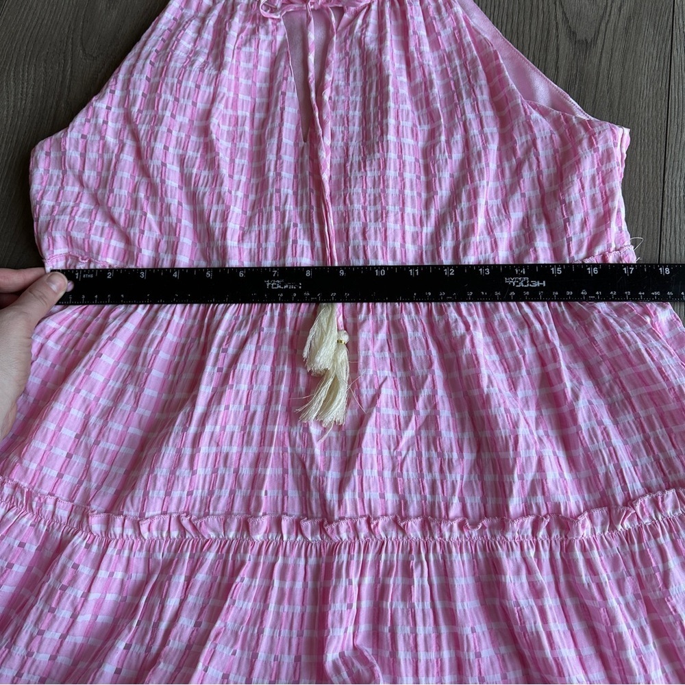 THML Sleeveless Pink Sun Dress Lined gingham size Medium - Picture 10 of 11
